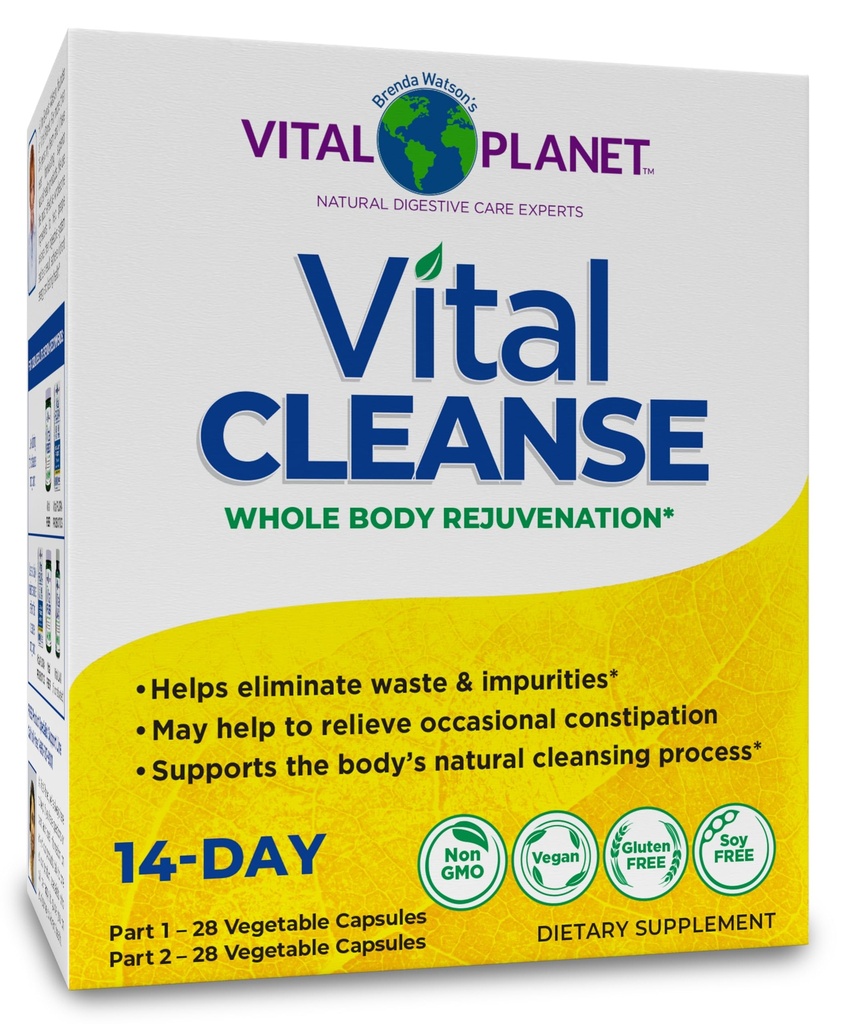 Vital Planet - Süt Butle, Magnezyum, Cape Aloe ve Herbs, Occasional Constipation ve Sağlıklı Eliminasyon için Doğal Supplement, 2Part - 14 Day Kit, 56 Capsules