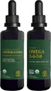 Global Healing Center Ashwagandha & Omega 3 6 7 9 Kit - Nervousness, Brain Health, Heart Health ve Eye Health ile Yardım