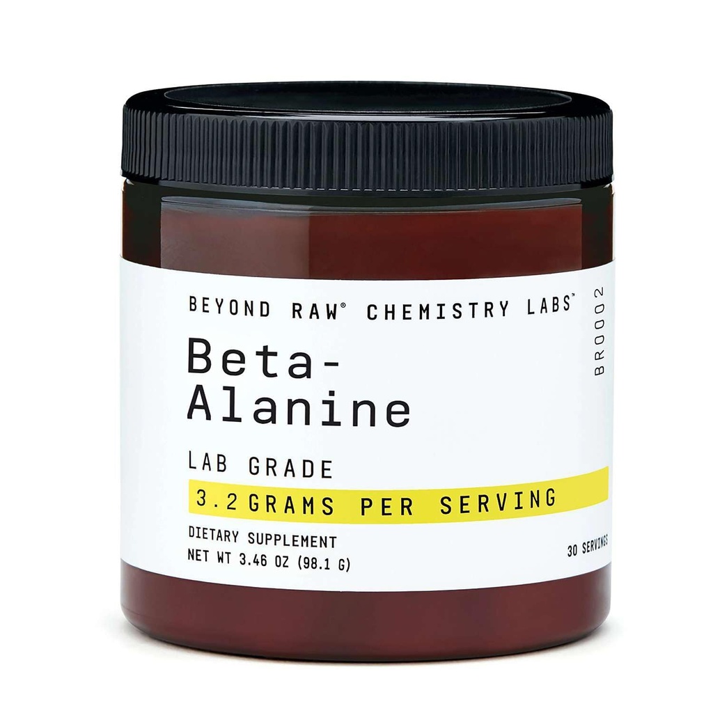 BEYOND RAW Kimya Laboratuvarları Beta-Alanine Toz, İşout Performansı ve Decreas Kas Soreness, 30 Hizmet