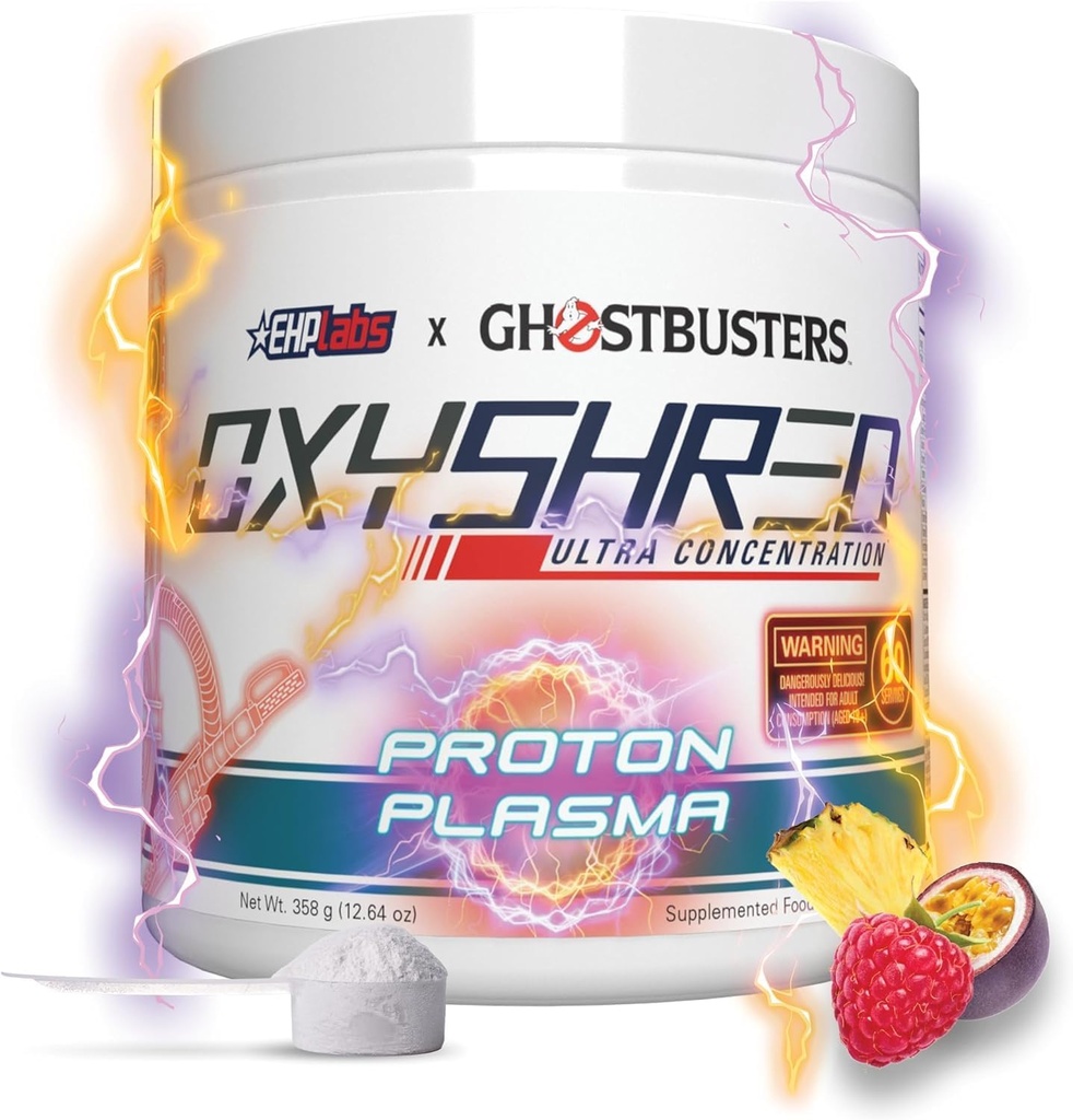 EHP Laboratuvarları x Hayaletbusters OxyShred Pre Workout Toz & Kedding Supplement - Acetyl L Carnitine, Enerji Boost Drink - Proton Plazma, 60 Hizmetler