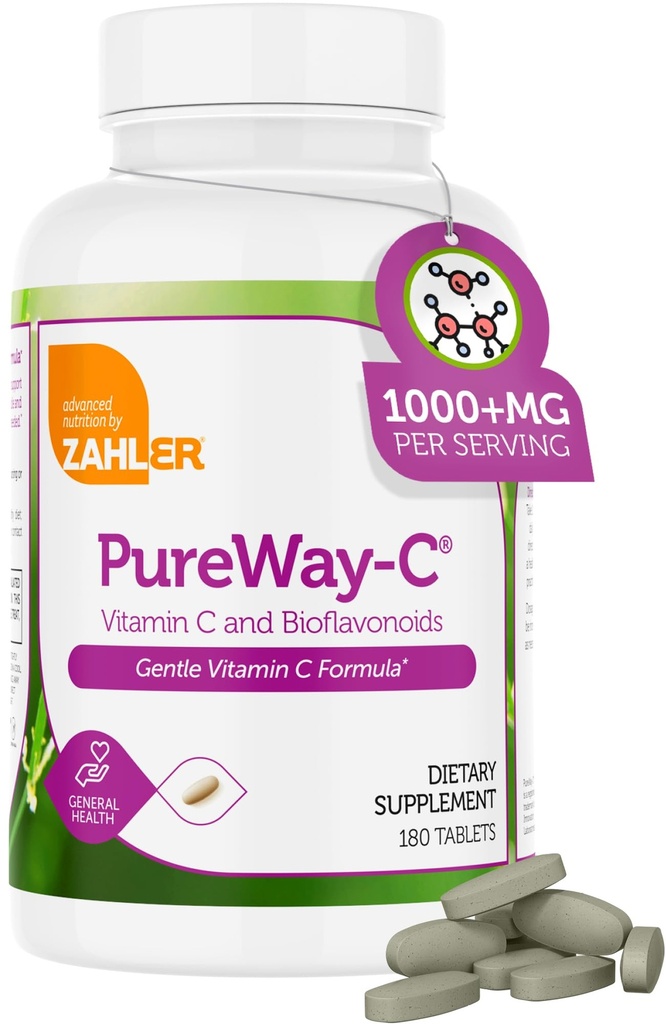 Zahler Vitamin C 1000 mg Tabletleri Biyoflavonoyaklar - Yüksek Potency VIT C 1000 mg for Immune Support - Stomach - Gluten Free C 1000 mg C C C C Vitamin C Tamam for Women & Men (180 Count)