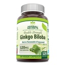 Herbal Sırları Ginkgo Biloba Double Strength Supplement | 120 Mg | 120 Veggie Capsules | Non-GMO | Gluten-Free | Made in USA