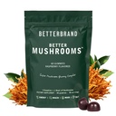 Betterbrand BetterMushrooms Nootropic Gummies - Better Gut Health, Cognitive Function, mental Clarity with 10 Fonksiyonel Mushrooms - 60 Gummies - Raspberry Flavor - 1 Paket