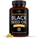 NEW AGE Black Seed Oil Softgel Capsules - Premium Cold-Pressed Nigella Sativa Saf Black Cumin Tohum Yağı - Non-GMO & Vegetarian (60 Softgels)