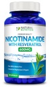 Genric Natural Vitamin Nicotinamid with Resveratrol 600 mg (Vitamin B-3) 120 Veggie Capsules Gluten Free & Non-GMOMOMO