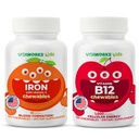 Çocuklar Demir 10 mg + Vitamin C Chewables + Vitamin B12 Chewables Sche