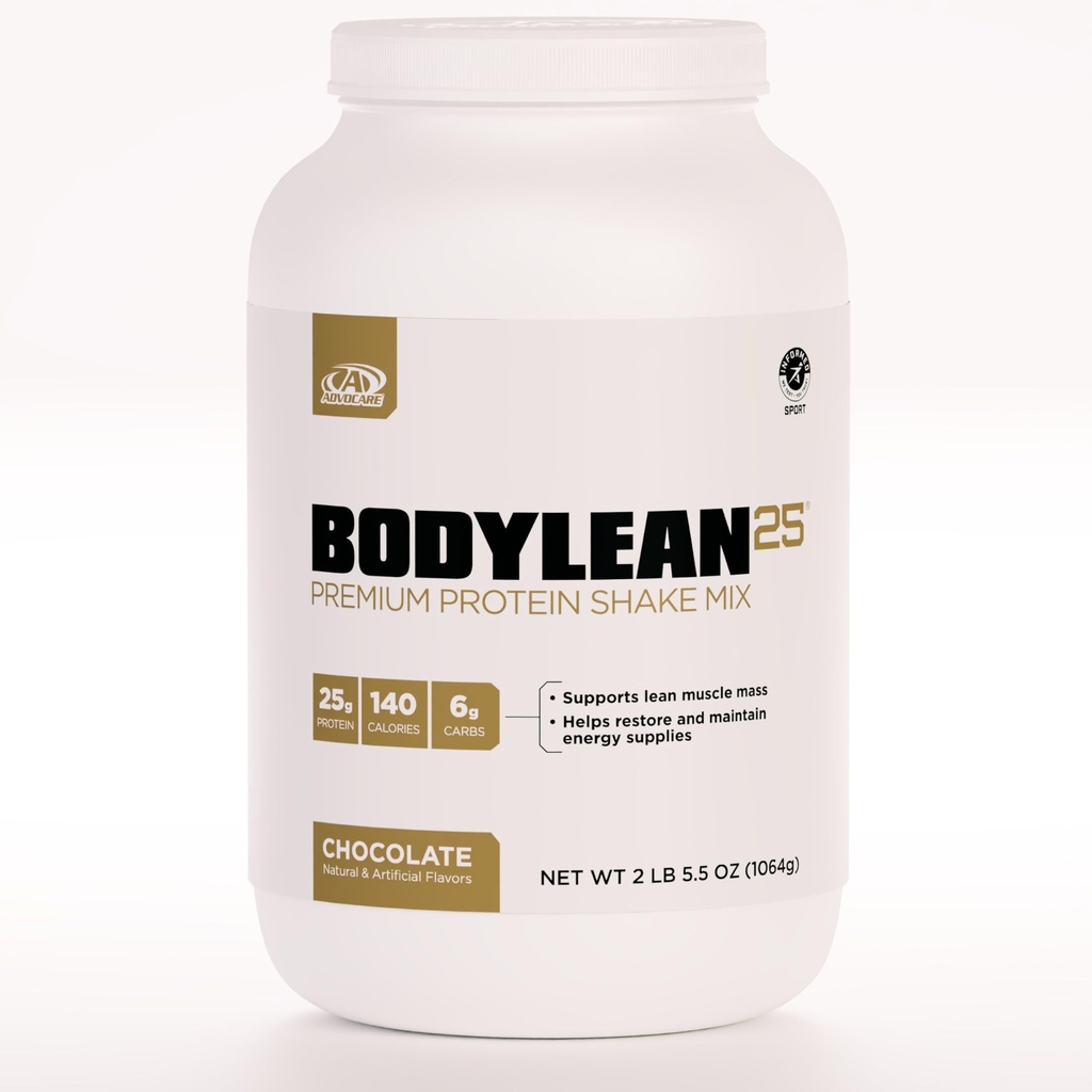 AdvoCare BodyLean25 - Whey proteini ile Protein Tozu - Destekler Kas Bina & A Lean Body - Enerji Desteği * - Çikolata, 4.5 oz