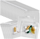 Pirinçli Pill Pouch Çanta - 24 Adet, Slide Lock Clear Plastik Mini Çanta, Pills Vitaminleri, Tamamlar, İlaçlar, Jeweller, Crafts, Small Objects - Self-Sealing, Reusable, Travel-Friendly