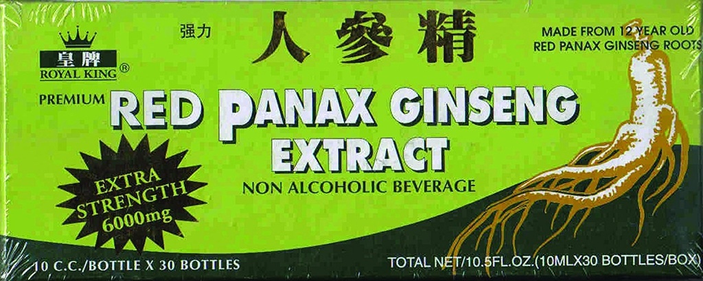 Royal King Red Panax 640 mg 10c.c./bottle X 30 (Pack of 4)
