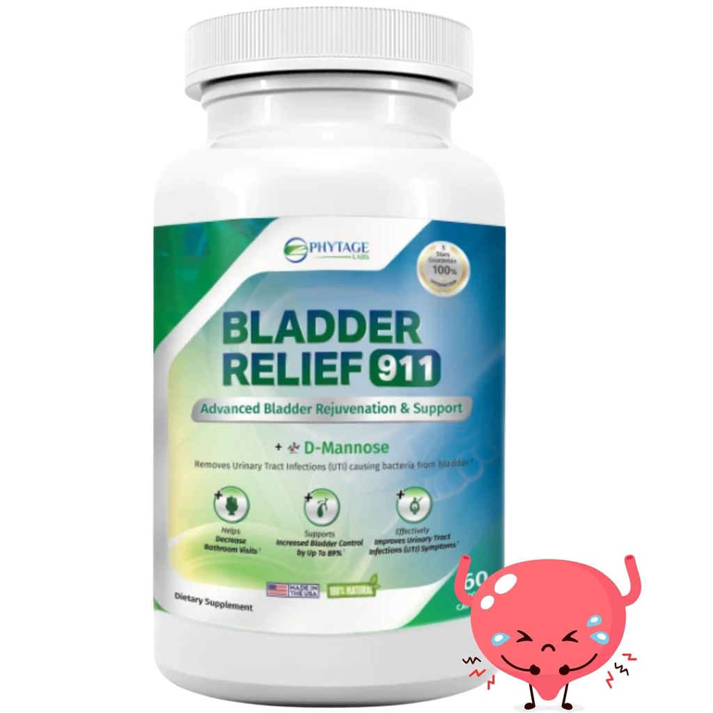Bladder Relief 911 Detoxing Strength - erkekler ve kadınlar Bladder Desteği sağlıyor, 60 Veggie Capsules