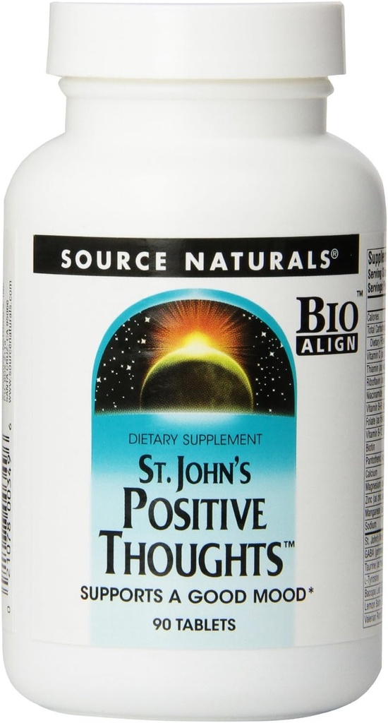 Kaynak Naturals St. John'un Olumlu Düşünceleri Herbal Supplement - 90 Tablet (Pack of 2)