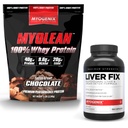 Myogenix Liver Support Supplement & Myolean Chocolate Whey Protein – Gelişmiş Liver Health & Muscle Recovery with 40g High-Protein Whey – Support Detox, growth & Performance & Performance