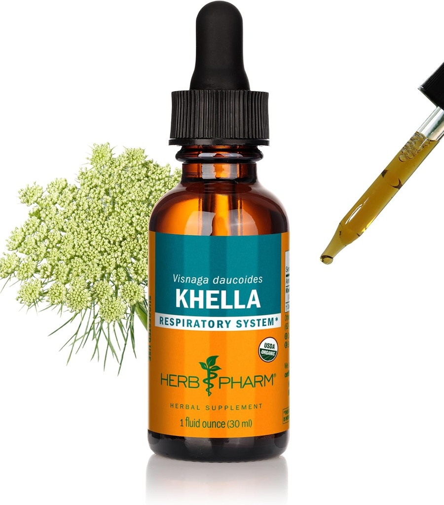 Respiratory Sistem Desteği için Herb Phar Khella Sıvı Türleme - 1 Ounce (DKHELL01)