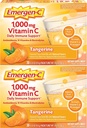 Emergen-C 1000 Vitamin mg C Toz, Antioksis, B Vitamins ve Elektrolytes, Immune Support için C Supplements, Caffeine Free Drink Mix, Tangerine Flavor - 60 Count/2 Moon Supply