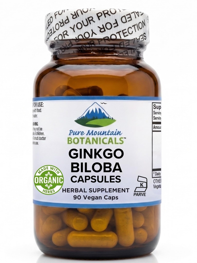 Ginkgo Biloba Capsules – Kosher Vegan Caps with 400 mg Ginkgo Biloba Leaf and Ginko Extract Supplement Supplement Supplement Supplement
