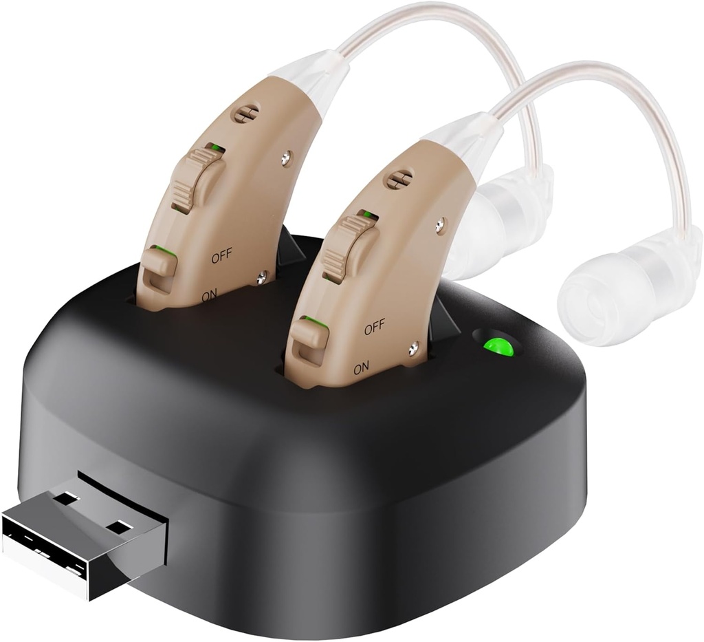 Dijital Duyucu - Kulak Kişisel Gelişim Ses Amplifier Pair, BTE Dijital Duyucu ile USB Şarj Dock ile MEDca