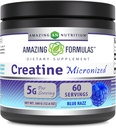 Amazing Formulas Micronized Tinatine Monohidrat Toz Supplement | 5000 mg EN | Ideal Pre & Post Workout Supplement | Made in USA (12.6 Oz | Blue Rasbperry, Blue Raspberry)