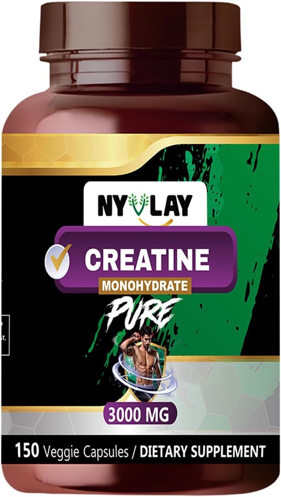 Kretine Monohidrat 3000 MG 150 Capsules | Diyetsel Tamam | Ekstra Kuvvet Doğal Formülasyon | Güçlü ve Enerji