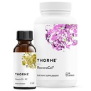 THORNE - Hücre Destek Paketi - Vitamin D + K2 Sıvı ve ResveraCel - Sağlıklı Kemikleri, Kasları ve Aging