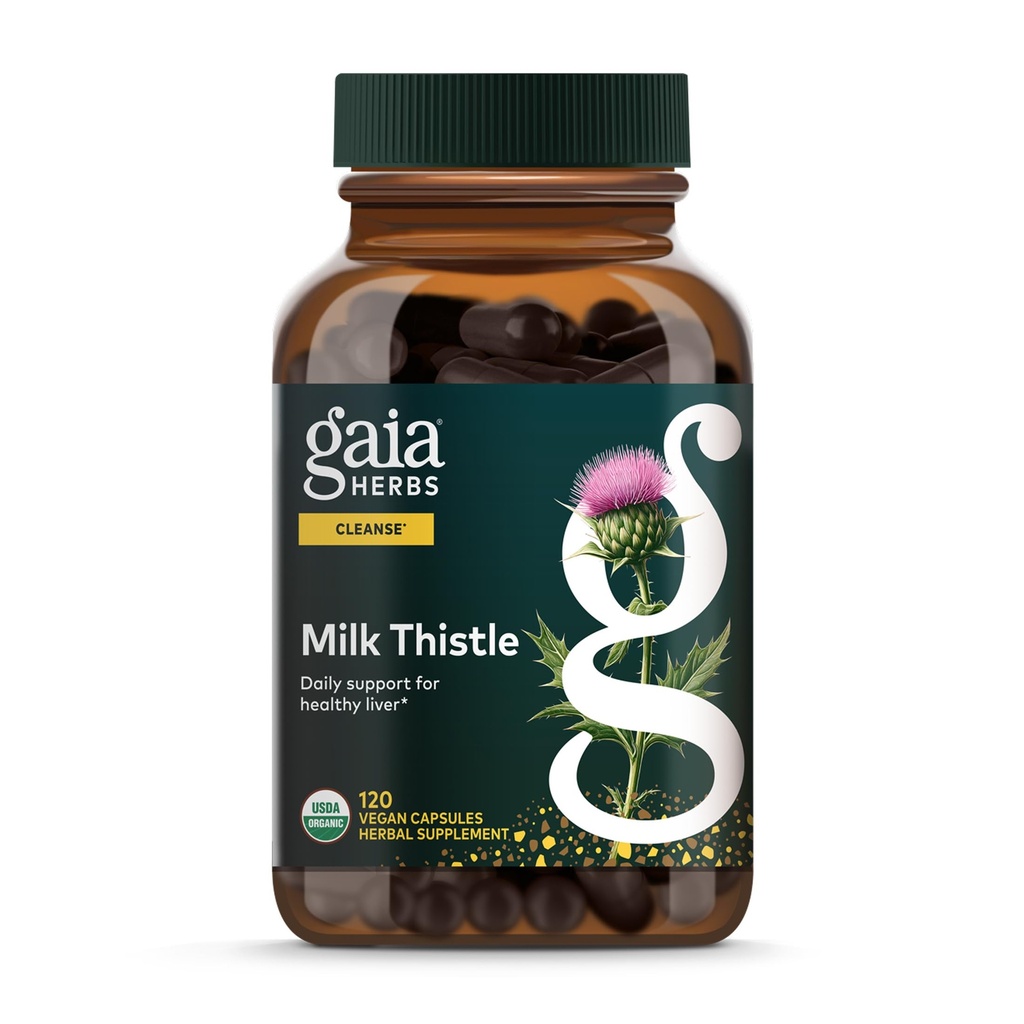 Gaia Herbs Süt Butle - Liver Supplement & Cleanse Support for helping to maintain Health Liver Function* - 120 Vegan Capsules (40-Day Supply)