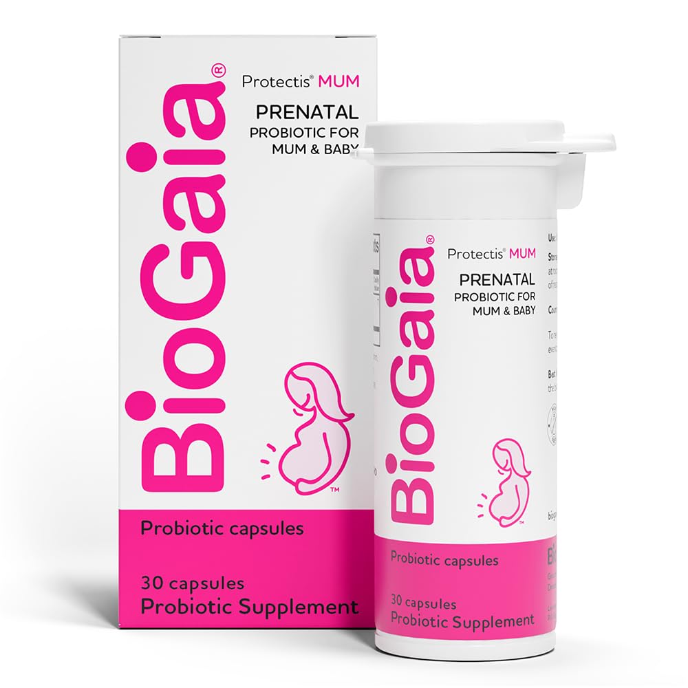 BioGaia Protectis Mum | A Prenatal Probiotic | Helpful for Mom & Baby | Support Baby's Developing Digestive & Immune Systems | Boosts Mom's Immune Defenses & Promotes Good Digestive Health | 30 Count