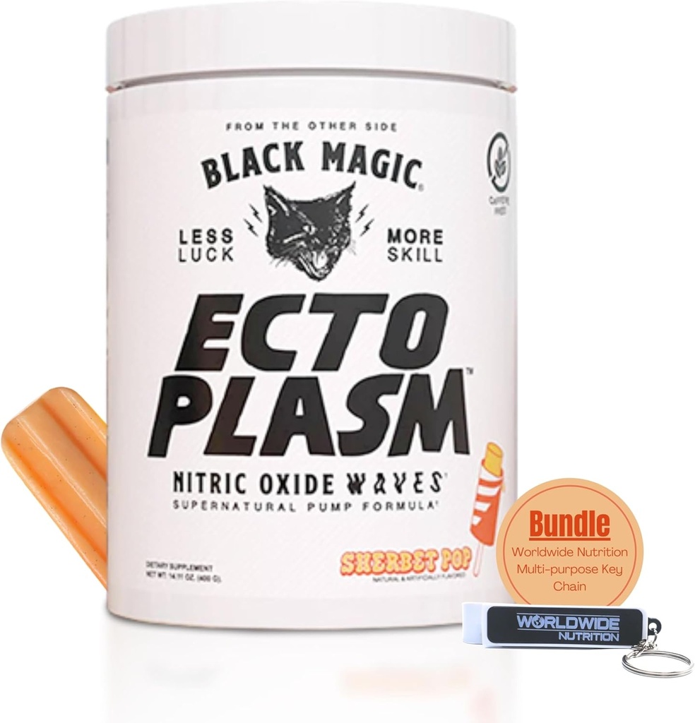 Dünya Beslenme Paketi Black Magic Supply Ecto Plasm ile uyumlu - Sherbet Pop High Volume Pre-Workout - 20 Scoops Non Stim Pump Preworkout Toz Supplement with Multi-Purpose Lift