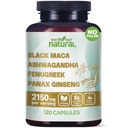 Neden Doğal 4-in-1 Organik Black Maca Root, Ashwagandha, Fenugreek, Panax BTC Capsules, Erkekler ve Kadınlar için Tamam