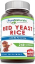 Saf Naturals Red Yeast Rice 1200 Mg hizmet başına Capsules Supplement | Non-GMO | Gluten Free | Made in USA (480 Count)