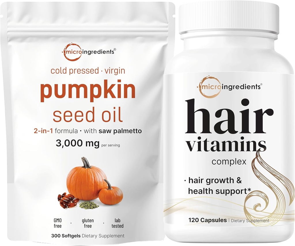 Micro Materialss Riley Tohum Oil with Saw Palmetto 3.000 mg Softgels & Hair Vitamins Komplek Kapsüller | 2 Pack Sche | Cold Pressed Virgin Oil | 14-in-1 Saç Büyüme Desteği Collagen & Biotin