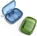 2 Pack 3 Küçük Pill Box ile Karşılaştırma, Moisture Önerisi, Pocket Purse, Günlük Portatif Tıp Vitamini, Fish Oil ve Supplement Storage