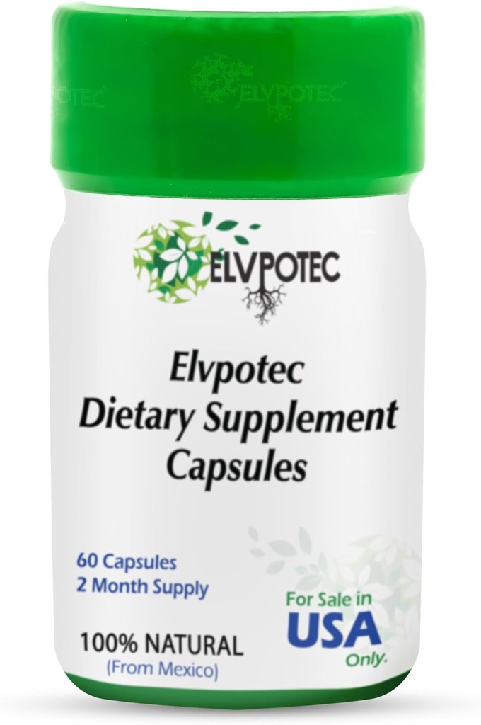 ELVPOTEC Meksikalı 60 Capsules 2 Ay Vücut Gut ve Kolon Desteğiniz için% 100 Doğal Malzemelerden tedarik