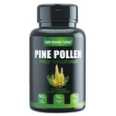 Pine Pollen Supplement wtih Ginger Root ve Vitamin C,% 99 Cracked Hücre Duvar,120 Veggie Capsules,Focus & Immune Kadınlar ve Erkekler için İyileştirme