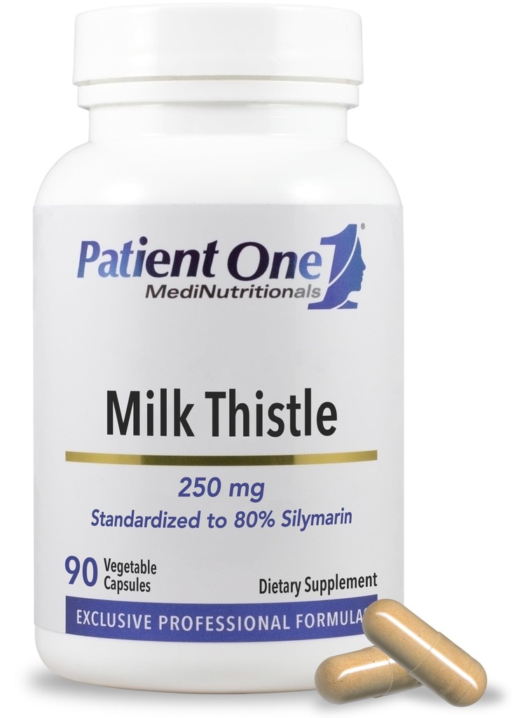 Hasta One Milk Butle Extract 250 mg | Sağlıklı Canlı Fonksiyonları Desteklemek için Tamam * | Standart% 80 Silymarin | 90 Capsules