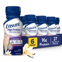 Ensure High Protein Vanilla Nutrition Shake with Fiber, Ready to Drink, 16g Protein and 27 Vitamins and Minerals, 8 fl oz, 6 Pack