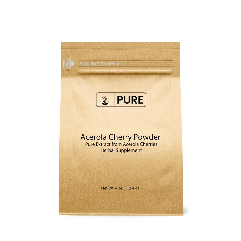 Saf Original Malzemeler Acerola Cherry Toz 4oz Non-GMO, Gluten Free, Eco-Friendly Ambalaj