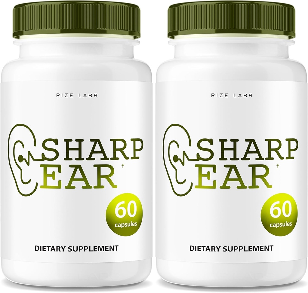 Laboratuvarları Sharp Ear Capsules, Sharp Ear Pills for Clear Hear, Sharp Ear Supplement to Restore Health, Sharp Ear Advanced Formula maksimum Güçlü (120 Capsules) (Pack of 2)