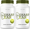 Laboratuvarları Sharp Ear Capsules, Sharp Ear Pills for Clear Hear, Sharp Ear Supplement to Restore Health, Sharp Ear Advanced Formula maksimum Güçlü (120 Capsules) (Pack of 2)