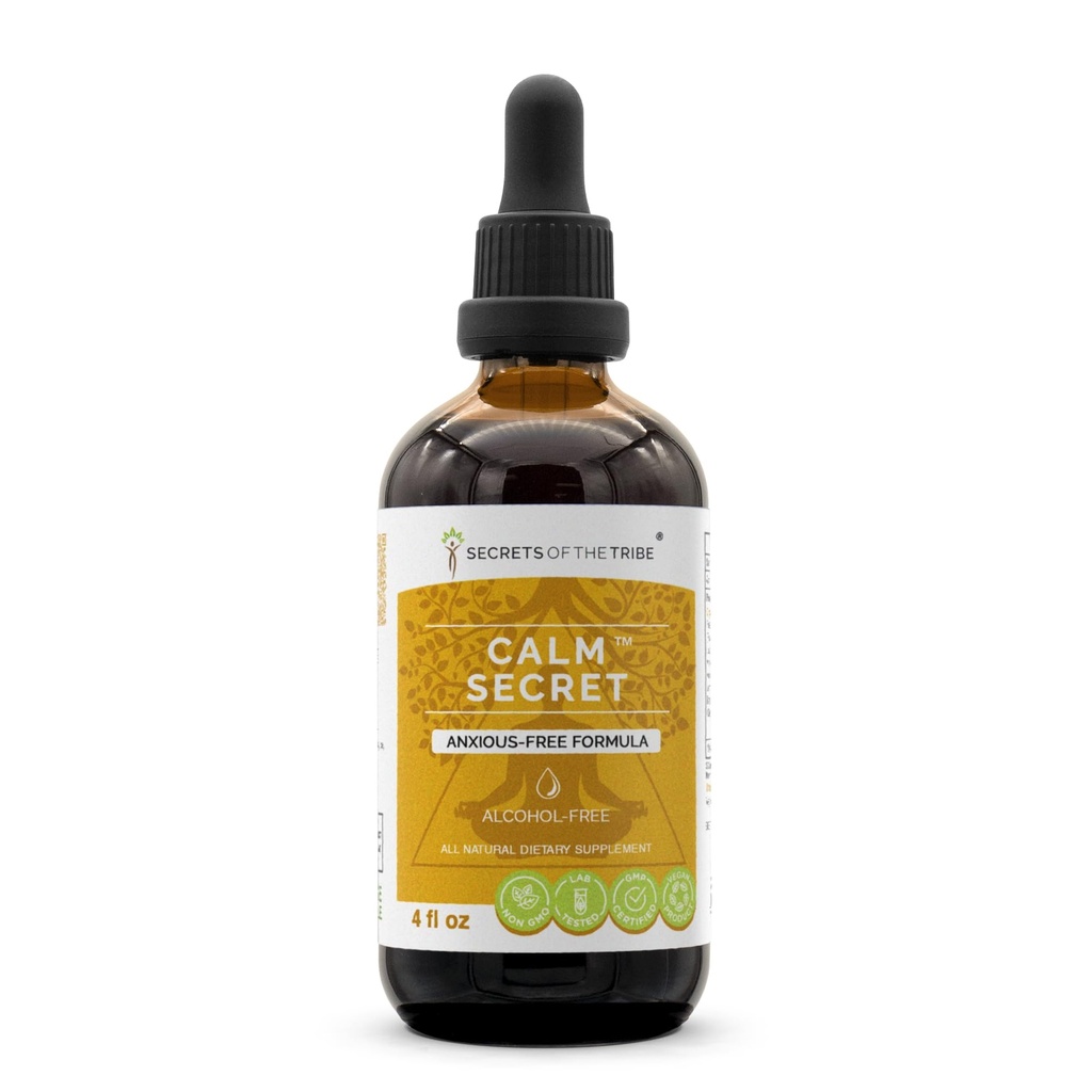 Kabilenin Sırları - Calm Secret, Herbal Supplement Drops Alkol Özgür Sıvı Ekstraksiyon, Anxious-Free Formula (4 fl oz)