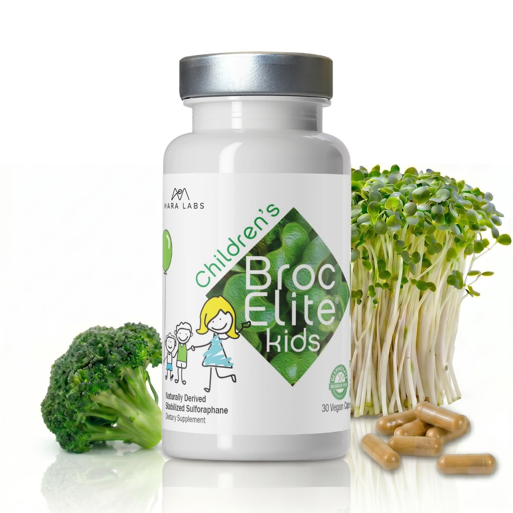 Mara Labs Çocuklar | Broccoli Supplement w / Doğal Olarak Çocuklar için Sulforaptan Ekstraksiyonu | No Glyphosate Residue | 30 Vegan Capsules