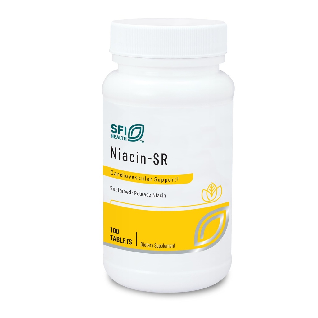 Klaire Laboratuvarları SFI Health Niacin-SR - 500 Milligrams Sustained Release Essential B3'ten kaçınmak için Flush, Atıcı Dose & Hipoallergenic (100 Puanlı Tabletler)