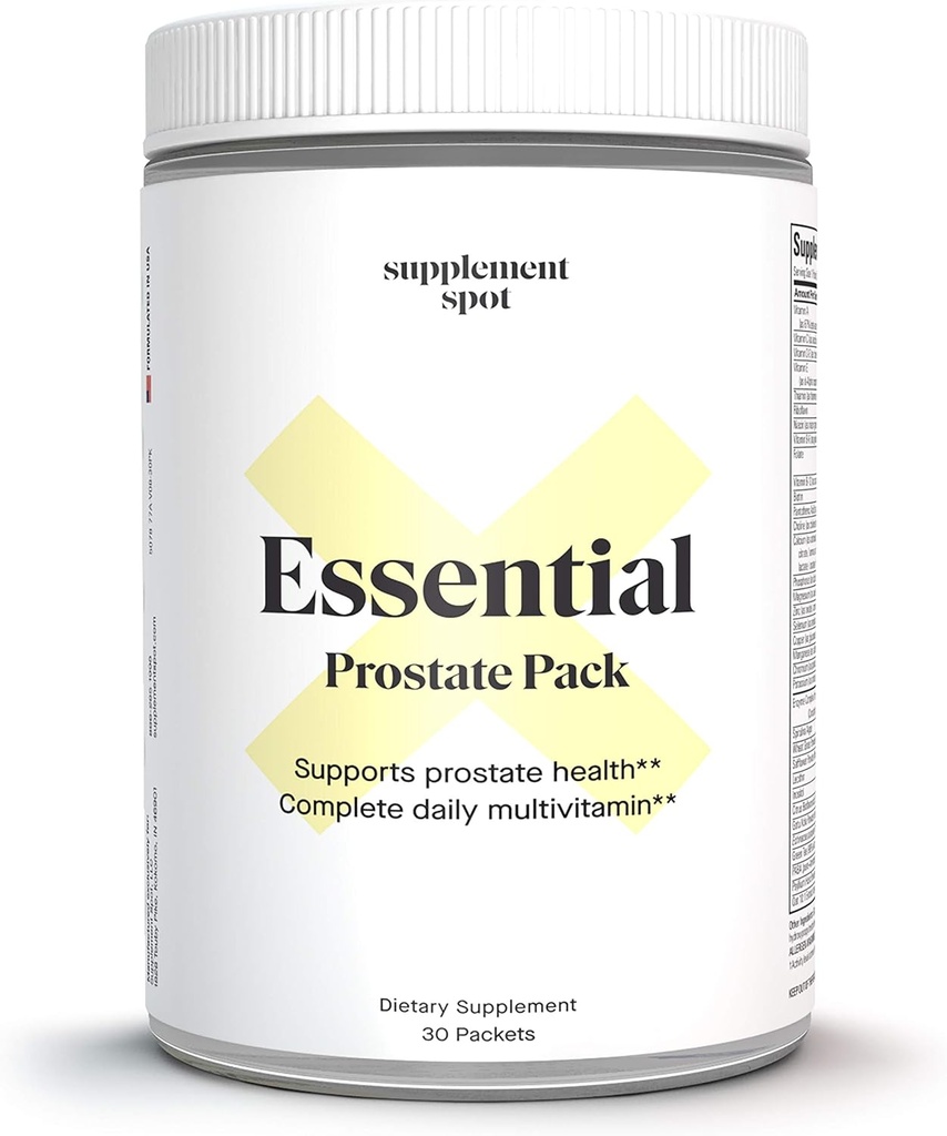 Temel Prostate Health Pack - Erkekler için Günlük Multivitamin Supplementleri / Palmetto, Vitaminler, Mineraller - Erkekler için Günlük Multivitamin Prostate & General Health - 30 Packets