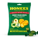 Honees Honey Menthol Cough Drops - 20Piece, Single Pack Honey-Filled Lozenges | Soothes Sore Throat | All Natural Natural