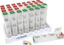 Medcenter Monthly Pill Box Organizer, 4 Times a Day, Ekstra Büyük 31 Günlük Pill Vakaları Vitaminler, Tamamlar, İlaçlar, 31 Gün Pill Organizer