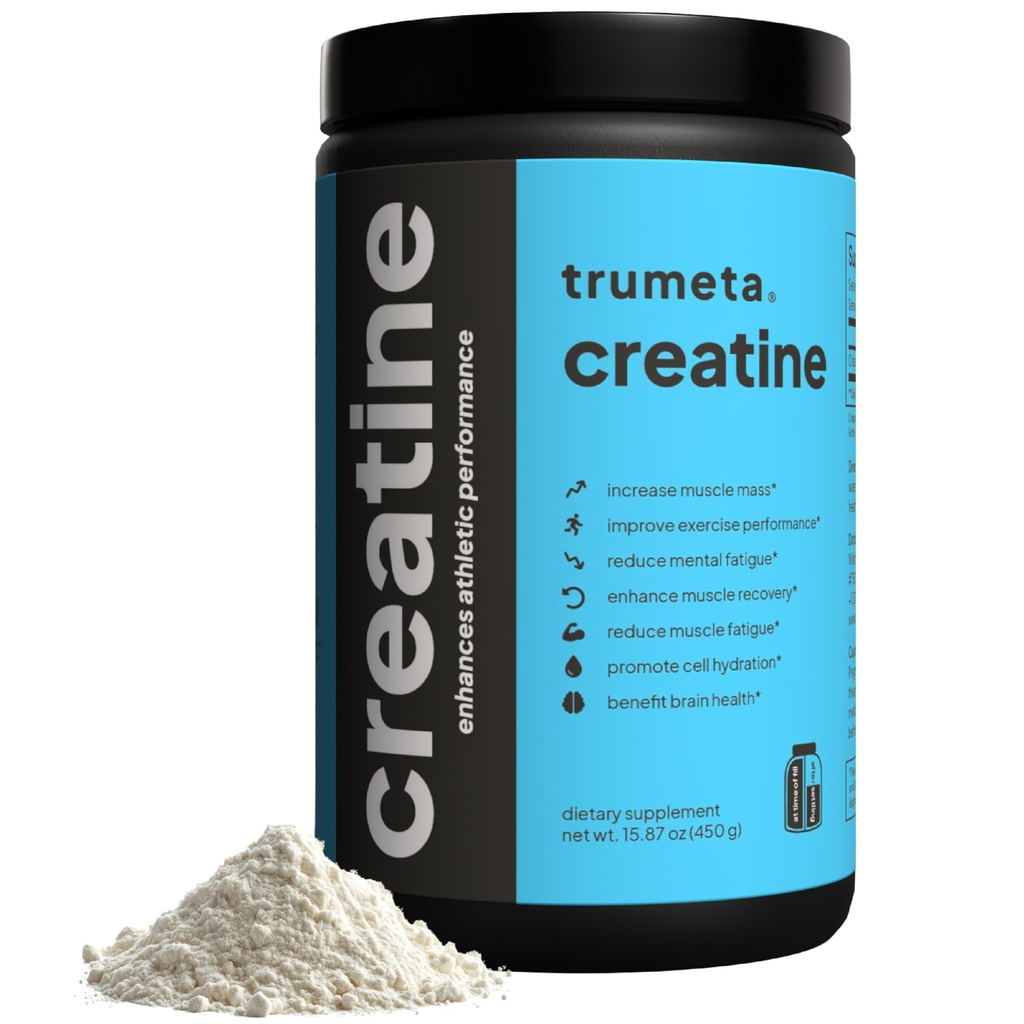 Kretine Monohidrat Toz İşiniz, Kurtarmanız ve Vegant Kre Büyümesi - Steady için Safatine Supplement, All-Day Energy ve Focus - 90 Hizmetler