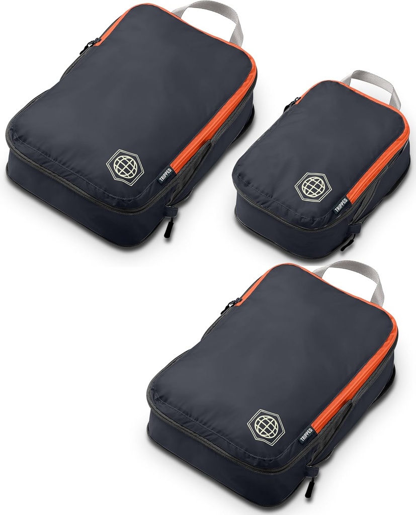 Kompucu Ambalaj Cubes Seyahat için Set - Hafif, Dayanıklı Giysiler Taşıt için Organize - TRIPPED Travel Gear