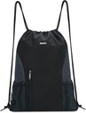 WANDF Drawstring Backpack Sports Gym Sackpack with Me Pockets Water Influence String Bag for Women Men (Black)