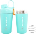 Ozizo Protein Mixes için Mix Cup, 20 Ounces Paslanmaz Çelik Protein Shaker Şişe, Ben izole ettim, Leak Kanıt, Odor Dayanıklı, Küçük Sevimli Spor Kadınları, Kızlar, Sıcak ve Soğuk İçecekler