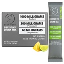 Elektrolyte Drink Mix Hydration Packets: 1000 mg sodyum, Pyum & C Magnezyum Salt Hydrating Toz, Zero Sugar - 30 Lemon Lime Electrolyte Toz Paketleri, Rehidrasyon veya Dehidrasyon Yardımı için