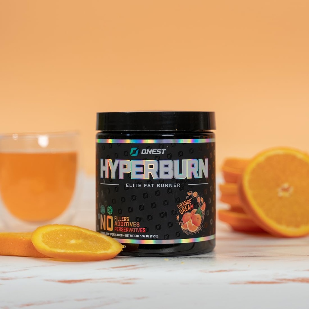 ONEST Hyperburn Fat Burner Powder – 153g (30 Servings), Enhanced Energy Boost & Performance Support Supplement Metabolism Booster & Sports Nutrition Powder for Men and Women