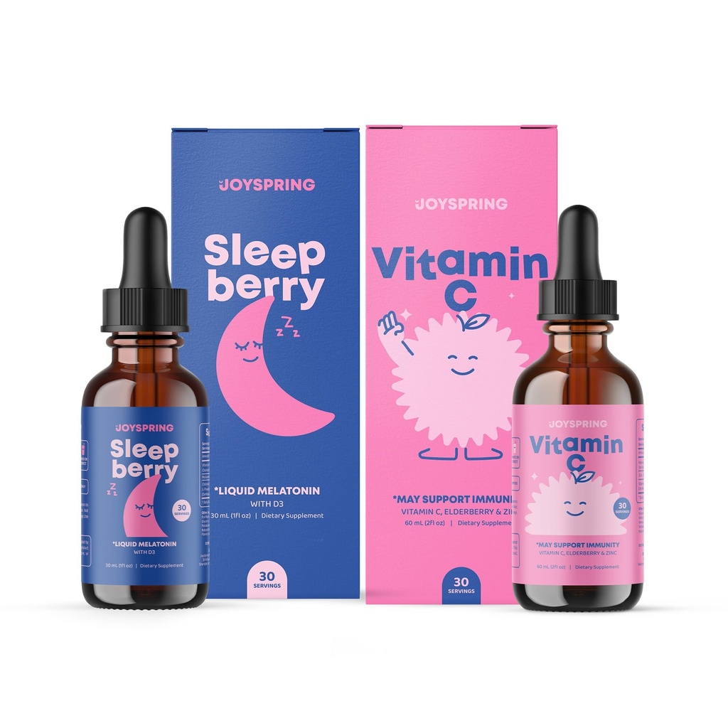 Çocuklar için C Drops Bağışlama Vitaminleri - Immune Support with çinko and Elderberry & SleepBerry Melatonin for Kids with Elderberry